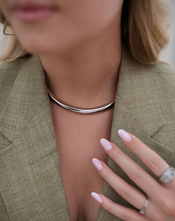 Srebrny choker ze stali chirurgicznej premium Paraiso Selene, Paraiso