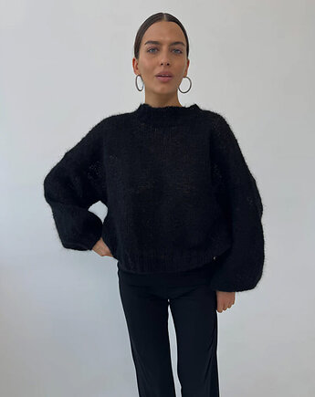 Jedwabny sweter Crafted black, Patchouli