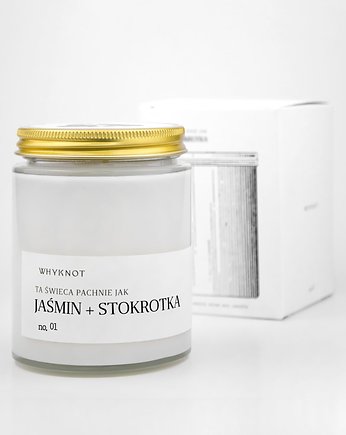ŚWIECA SOJOWA JAŚMIN + STOKROTKA no.01, whyknotcandles