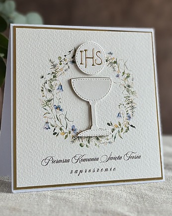 Zaproszenia na komunię, wzór 55C, Anna Art and Crafts