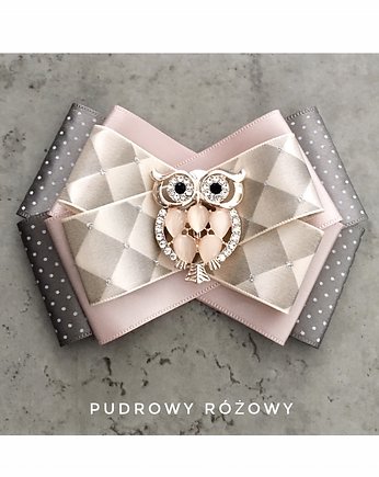 Brosza z Sową Nowość prezent dla nauczyciela, Pudrowy Różowy