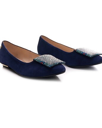 Baleriny  ze skóry naturalnej  zamszowej (6713), BOSCCOLO