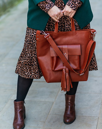 Rudy skórzany shopper - Wanda, beautifulthings