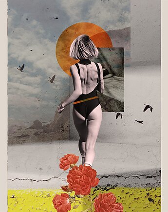 Plakat - Nie patrz wstecz, hint of time collage studio