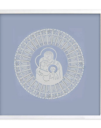 ŚWIĘTA Rodzina (Kurpie Art Papercut), na ludowo