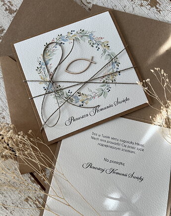 Kartka na komunię dla chłopca - pierwsza komunia święta, sorte