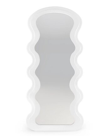 Lustro w falistej ramie 177x75 cm białe, MIA home