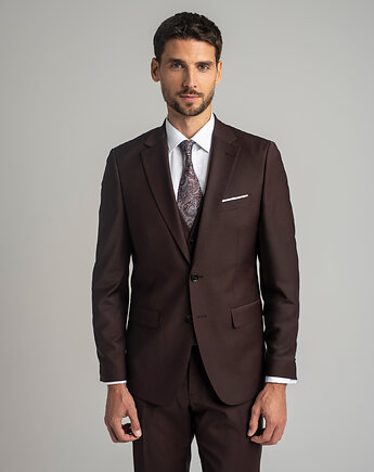 Marynarka do zestawu brione bordo slim fit, BORGIO