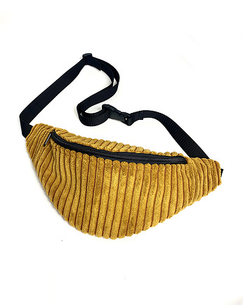 Musztardowa nerka sztruks welur, SewNSpray