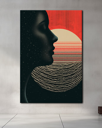 Pył księżycowy - Obraz na płótnie - Druk Blejtrama - Kolaż, Surrealizm #15, Black Sapphire Art