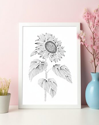 64. SŁONECZNIK - rysunek, plakat., kama4you