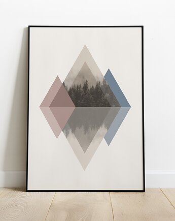 Nowoczesny plakat/grafika na ścianę, skandynawski styl., Grawisfera