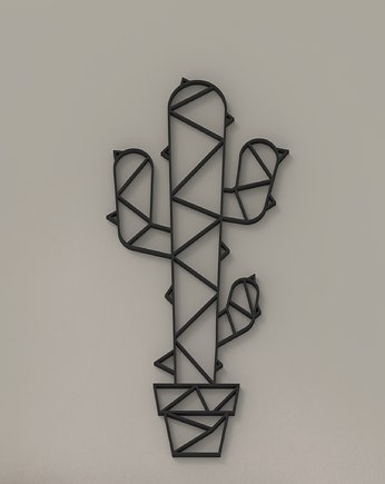 Kaktus geometryczny - nowoczesna Boho dekoracja 3d na ścianę, Printerior
