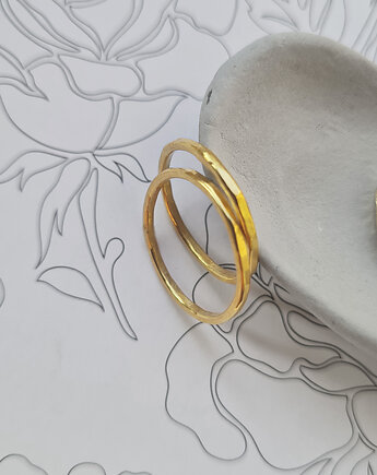 SUPER CENA Obrączki TEXTURE  mosiądz, COCONUT