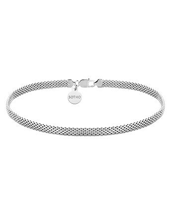 Srebrny gruby choker tuba, SOTHO
