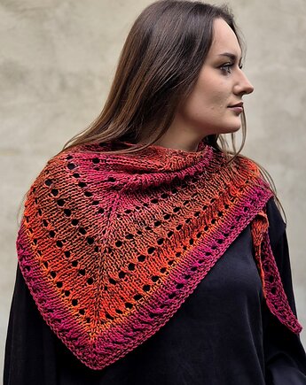 Lantana rose / chustka, agat handmade