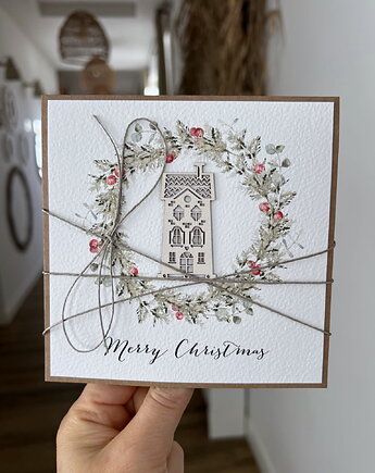 Wyjątkowa ręcznie robiona kartka świąteczna na Boże Narodzenie, sorte