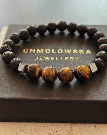 Bransoletka męska Tygrysie Oko, Chmolowska Jewellery