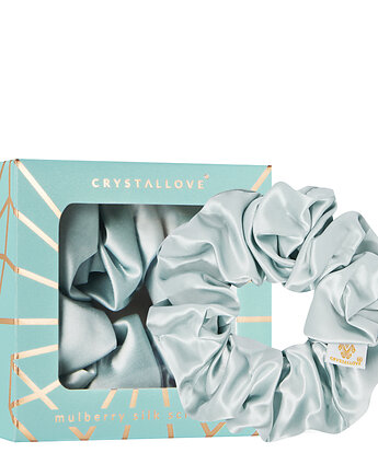 CRYSTALLOVE Gumka do włosów z jedwabiu amazonite - limited edition, CRYSTALLOVE