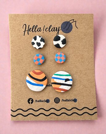 Minikolczyki 3pack, Hellaclay