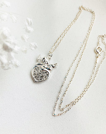 Naszyjnik z aniołkiem, aniołek prezent komunia, Anemon Atelier