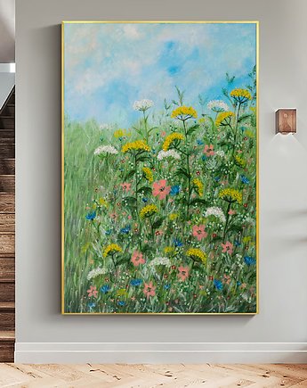 Obraz na płótnie 50x70cm. Kwiecista łąka, Malgorzata Domanska