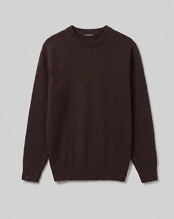 Sweter Staranzano o-neck brązowy, BORGIO