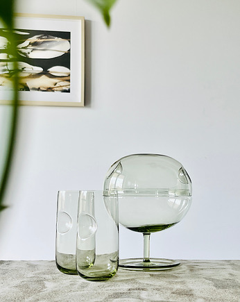 SENSU GREEN / 2 szklanki wysokie + bomboniera, Agnieszka Bar Design