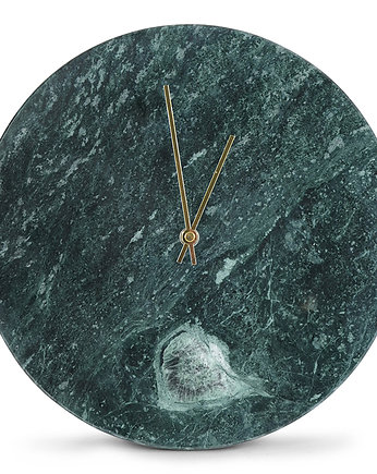 Zegar z zielonego marmuru 30cm złote wskazówki, OSOBY - Prezent dla dziadka