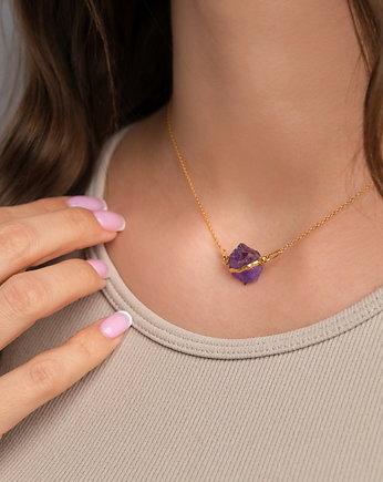 Naszyjnik ametyst srebro 925 pozłacane, Coccola JEWELLERY