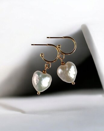 Serce - perła : kolczyki : wyjątkowy prezent PREMIUM, kaktusia