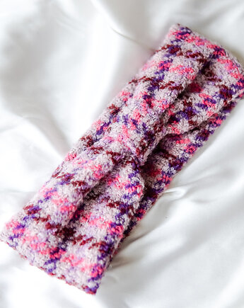 Opaska wełniana w boucle róż, roskosh