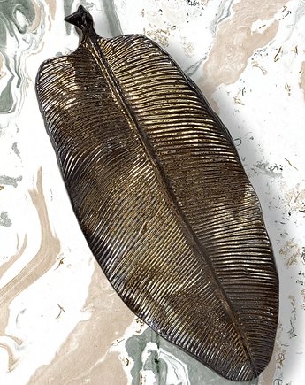 Duży ceramiczny liść  45x17 cm, ArtByLeika