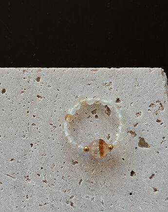 Pierścionek elastyczny Cytryn, Chmolowska Jewellery