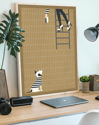 Plakat W bibliotece - 50x70 cm, minimalmill