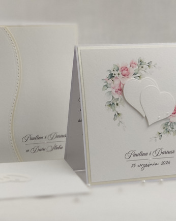Kartka na ślub z pudełkiem i kopertą, WP 26B, Anna Art and Crafts