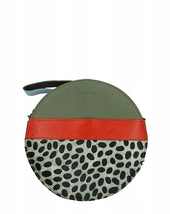 Torebka listonoszka skórzana okrągła skóra naturalna elegancka eko OLIVKA, Olivka Warsaw