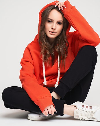 Bluza dresowa z kapturem unisex pomarańczowa Suwałki - Rozmiar: XS, odCZAPY