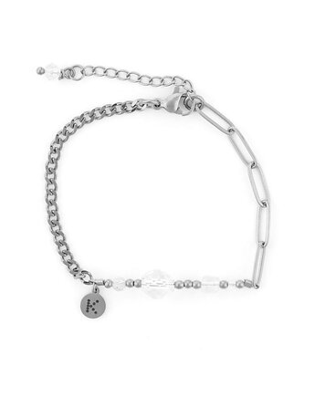 Bestseller! Bransoletka zodiakalna - Bliźnięta Srebrna stal szlachetna, Kulka Bransoletki