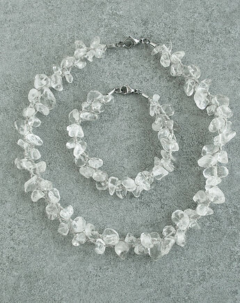 Kryształ górski komplet biżuterii, galeria nuit