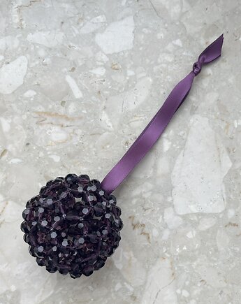 GLITTER PUFF Crystal Plum zawieszka bombka, MUN Island