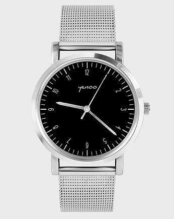 Zegarek - Simple elegance, czarny - metalowy, yenoo