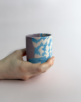 Czarka / kubek nerikomi błękitno-fioletowy, mezkla studio