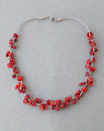 Koral czerwony Naszyjnik lniany, galeria nuit
