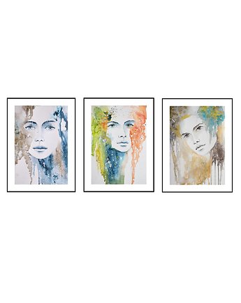 3 Muzy, komplet 3 oryginalnych akwareli, Galeriai
