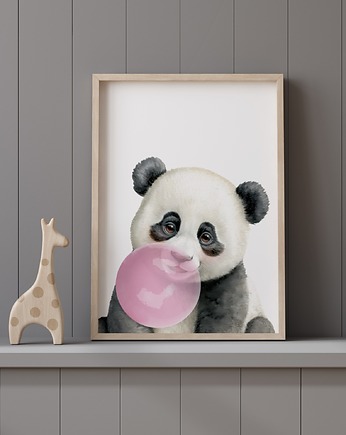 Plakat Panda z gumą balonową P116, TamTamTu