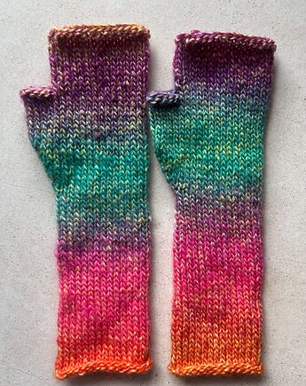 Mitenki z wełną owczą jesienne marcinki, Made by Jaga