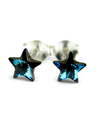 Drobne kolczyki kryształ Swarovski - Nocne gwiazdki, Marisella