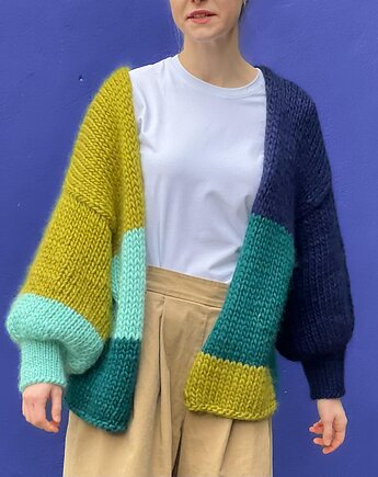 100% Merino sweter na drutach, PANAPUFA