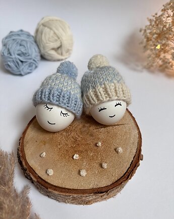 Czapeczki na jajka wielkanocne - zestaw 2 szt., Kocie Motki